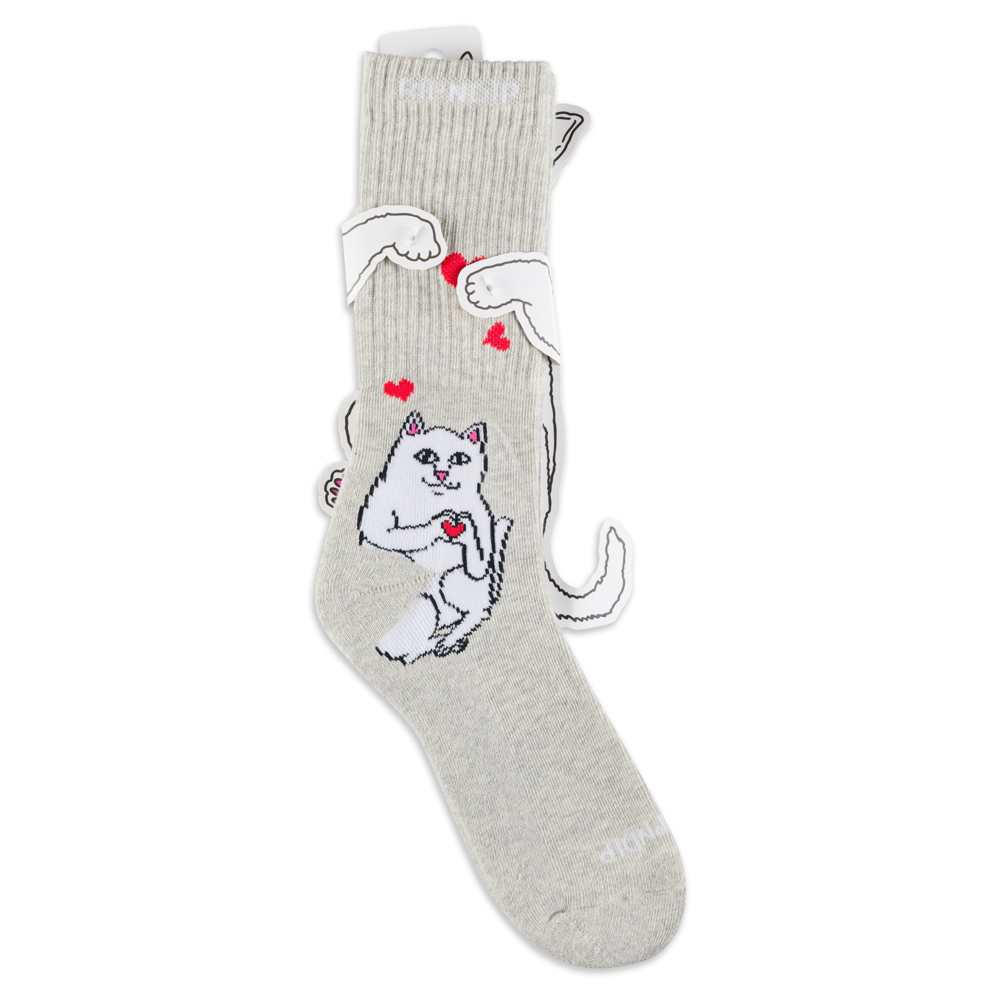 RIPNDIP Nermal Loves Socks (Ash Heather)