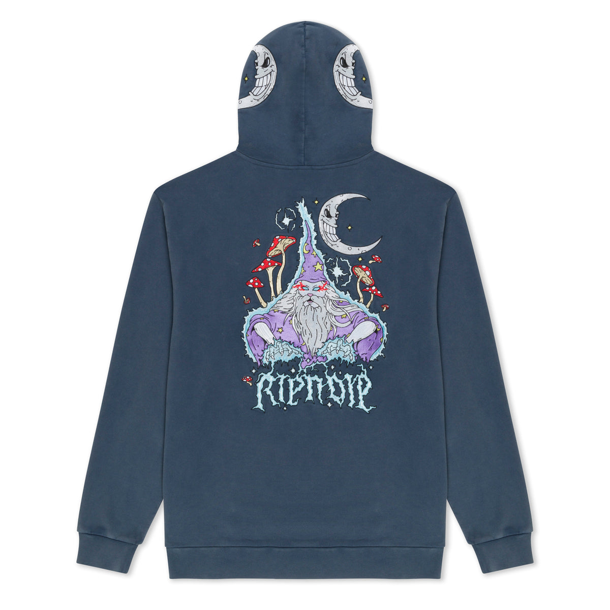 RIPNDIP Oracle Double Hood Hoodie (Navy Mineral Wash)