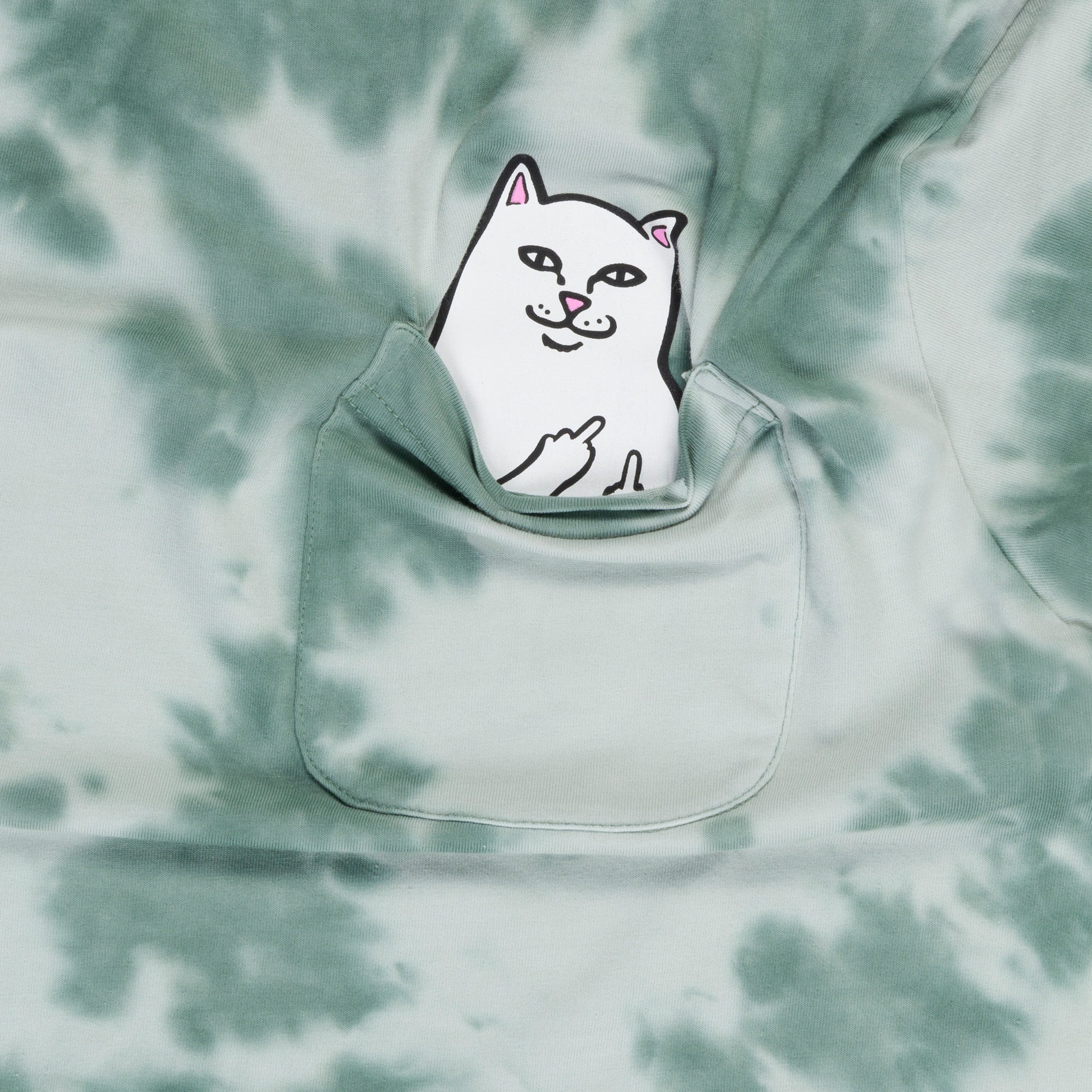 RIPNDIP Lord Nermal Pocket Tee (Olive Green Tie Dye)