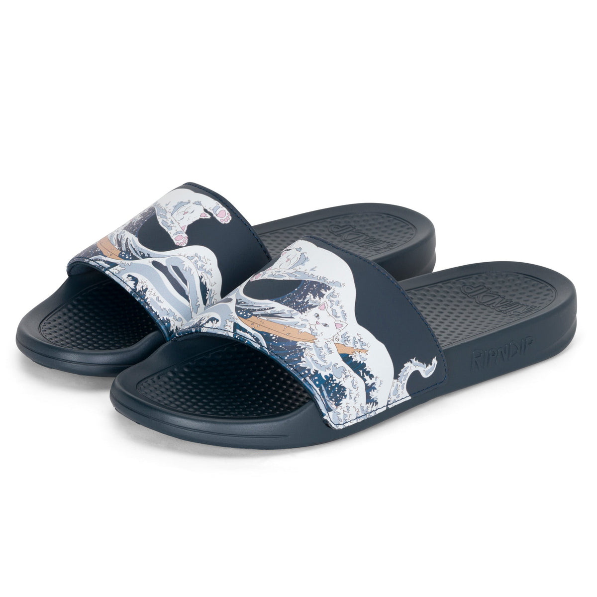 RIPNDIP Great Wave Slides (Navy)