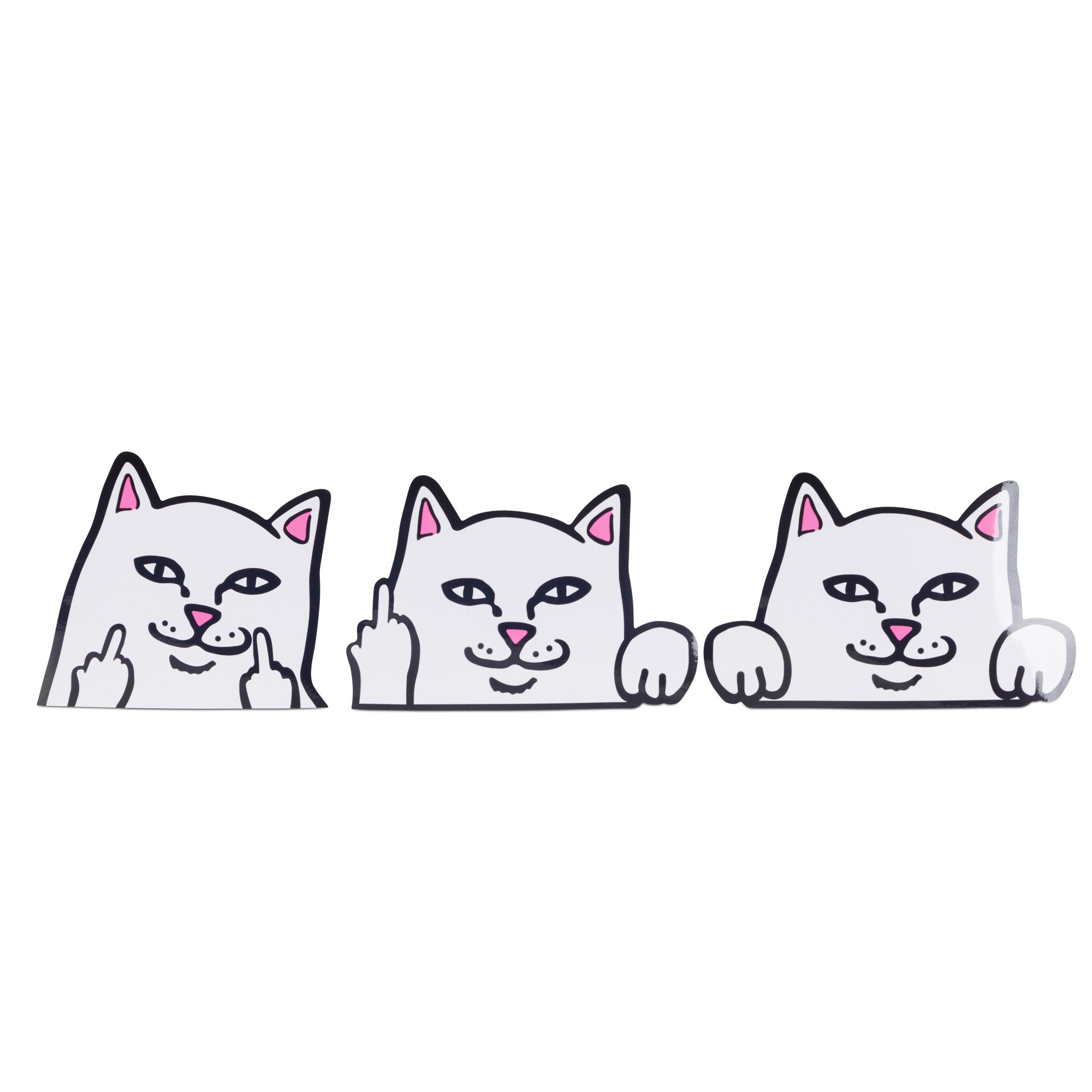 RIPNDIP Peeking Nermal Car Sticker Pack (White)