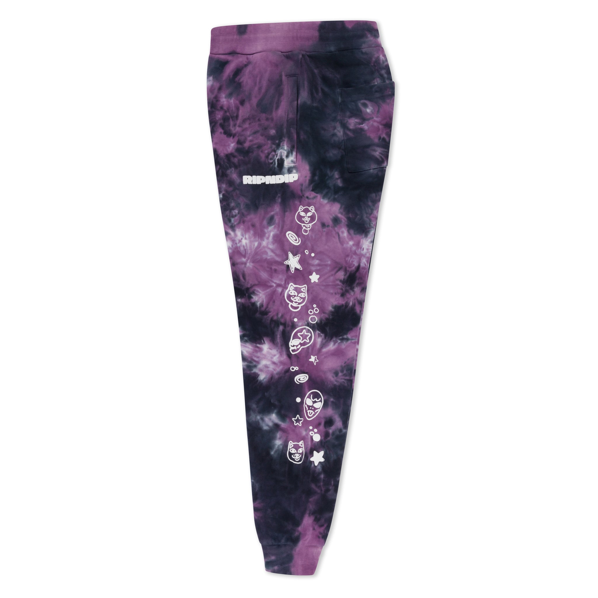 RIPNDIP Dance Forever Sweatpants (Black/Orchid Tie Dye)