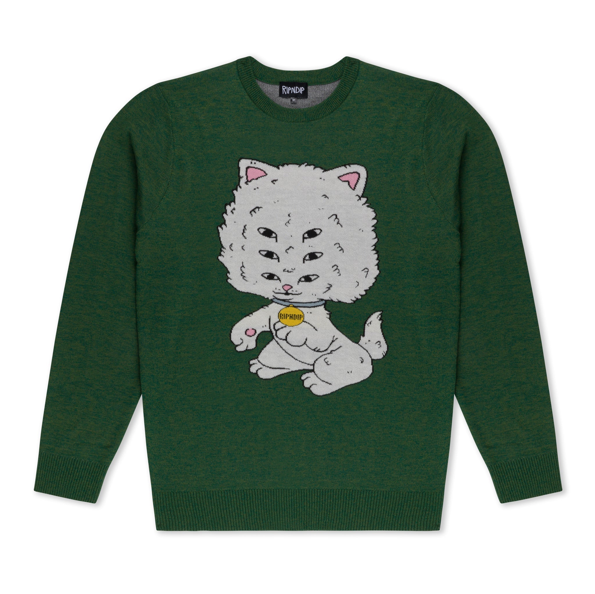 RIPNDIP Big Head Knit Sweater (Pine Heather)