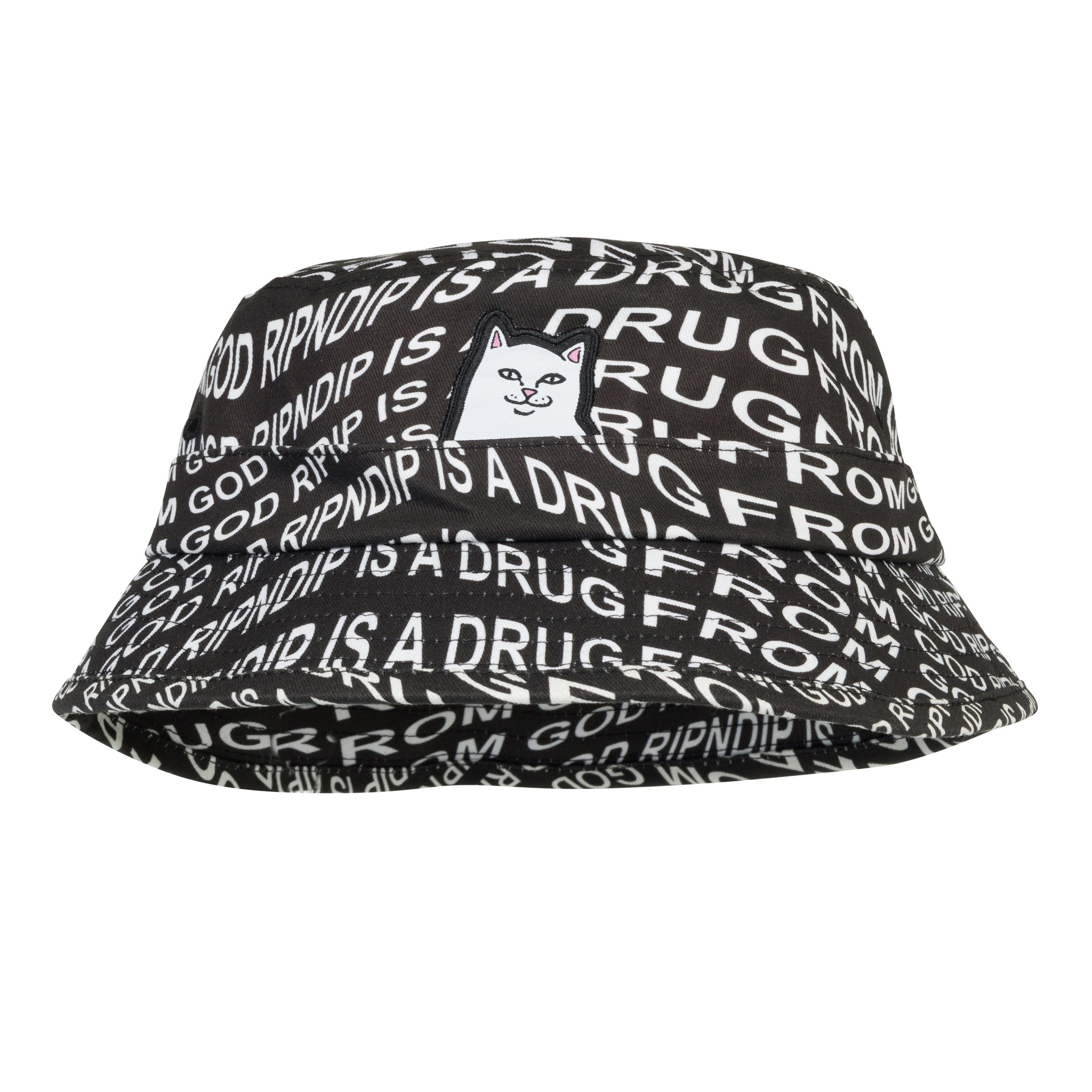 RIPNDIP Drug From God Lord Nermal Bucket Hat (Black)