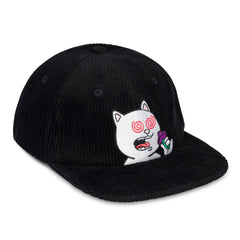 RIPNDIP Shroom Diet 6 Panel Corduroy Strapback (Black)