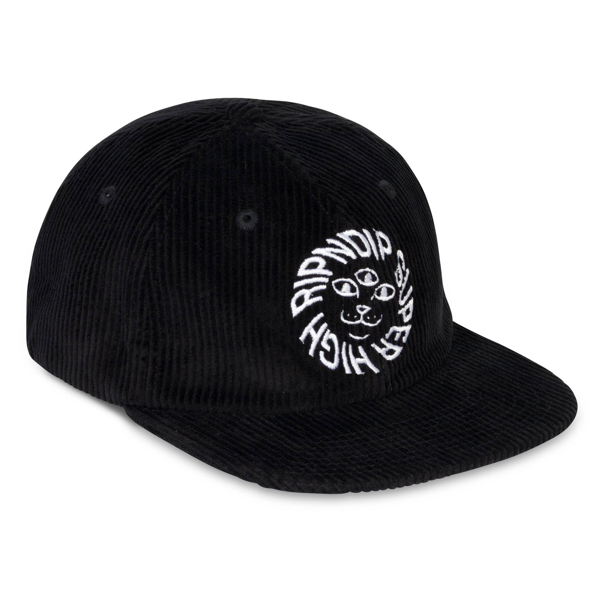 RIPNDIP Kinetic Field 6 Panel Corduroy Strapback (Black)