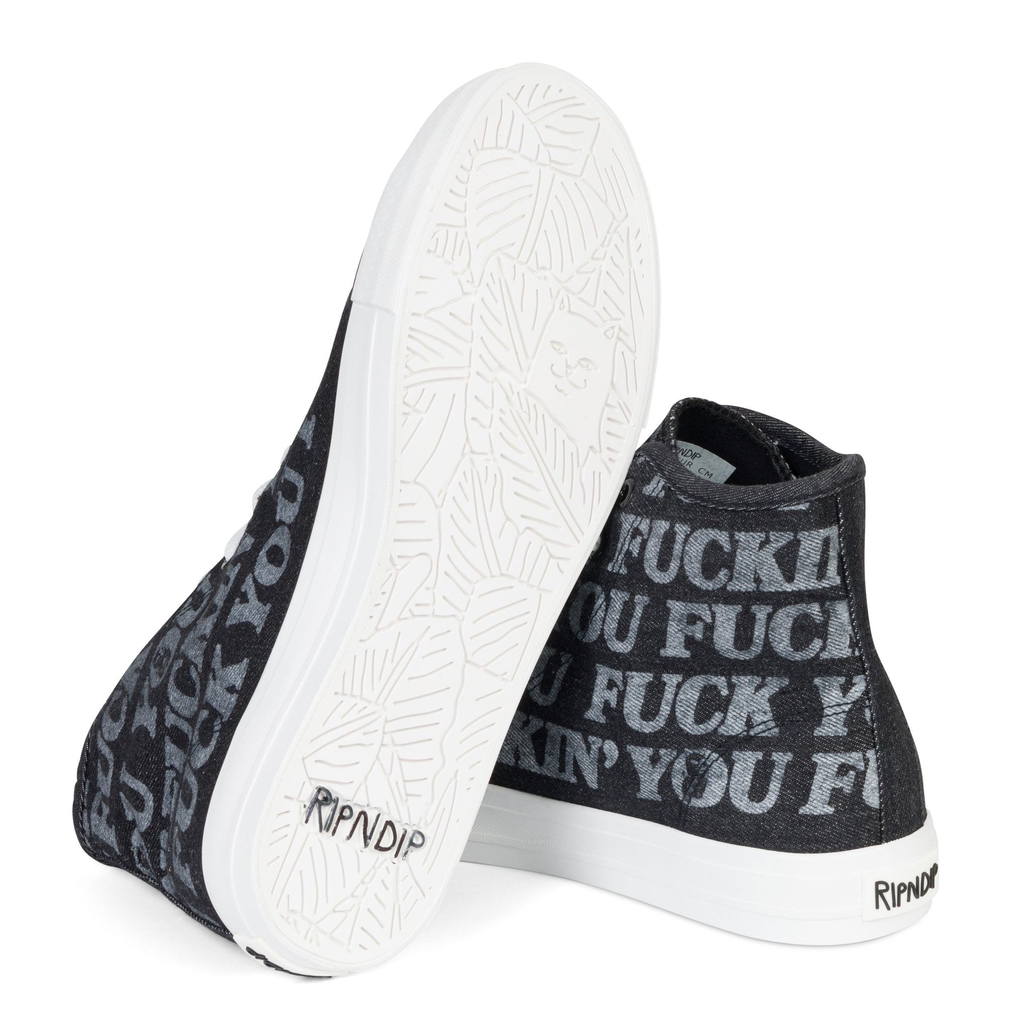 RIPNDIP Fuckin Fuck High Top Shoes (Black)