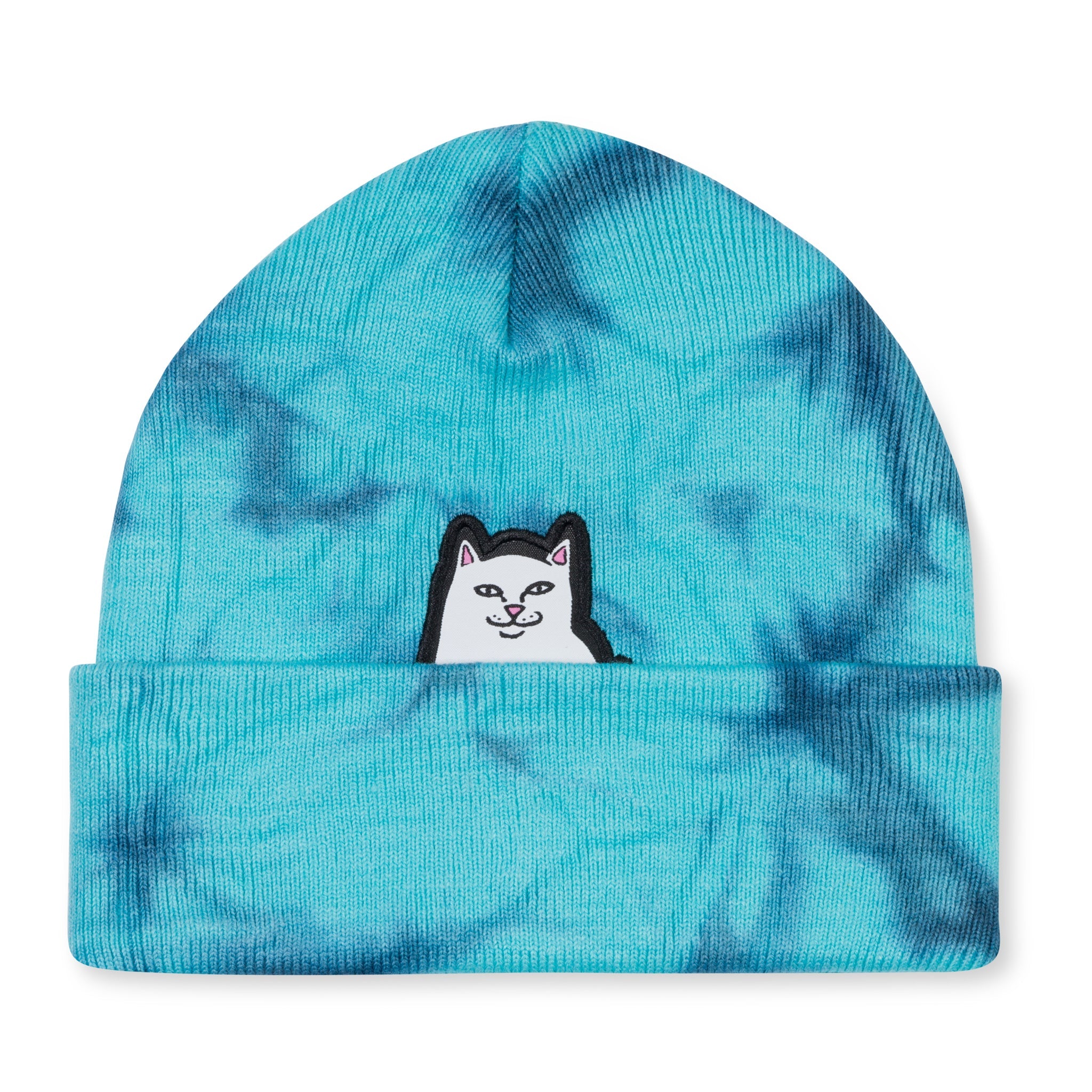 RIPNDIP Lord Nermal Beanie (Navy / Aqua Lightning Wash )