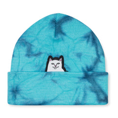RIPNDIP Lord Nermal Beanie (Navy / Aqua Lightning Wash )