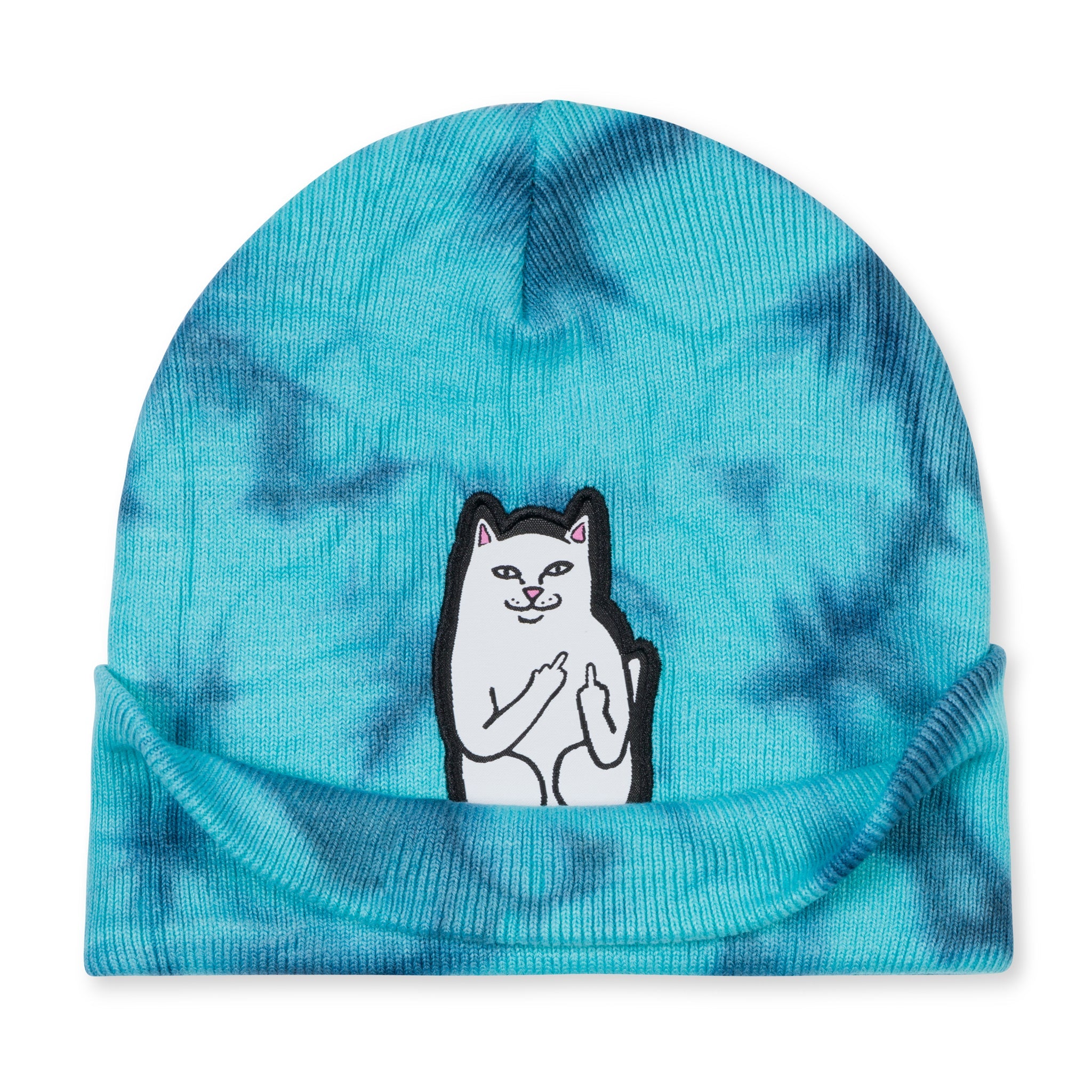 RIPNDIP Lord Nermal Beanie (Navy / Aqua Lightning Wash )