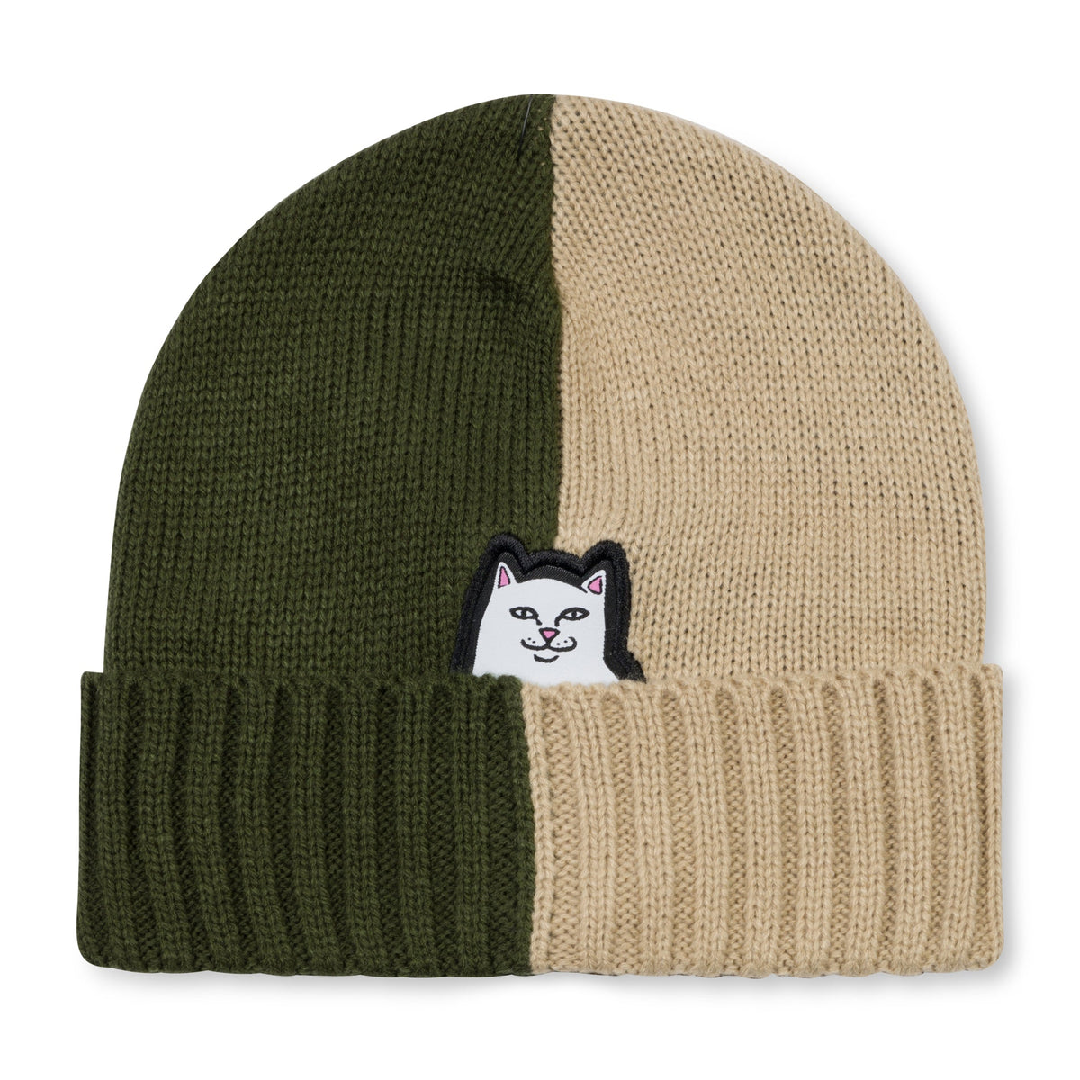 RIPNDIP Lord Nermal Split Beanie (Moss / Stone)