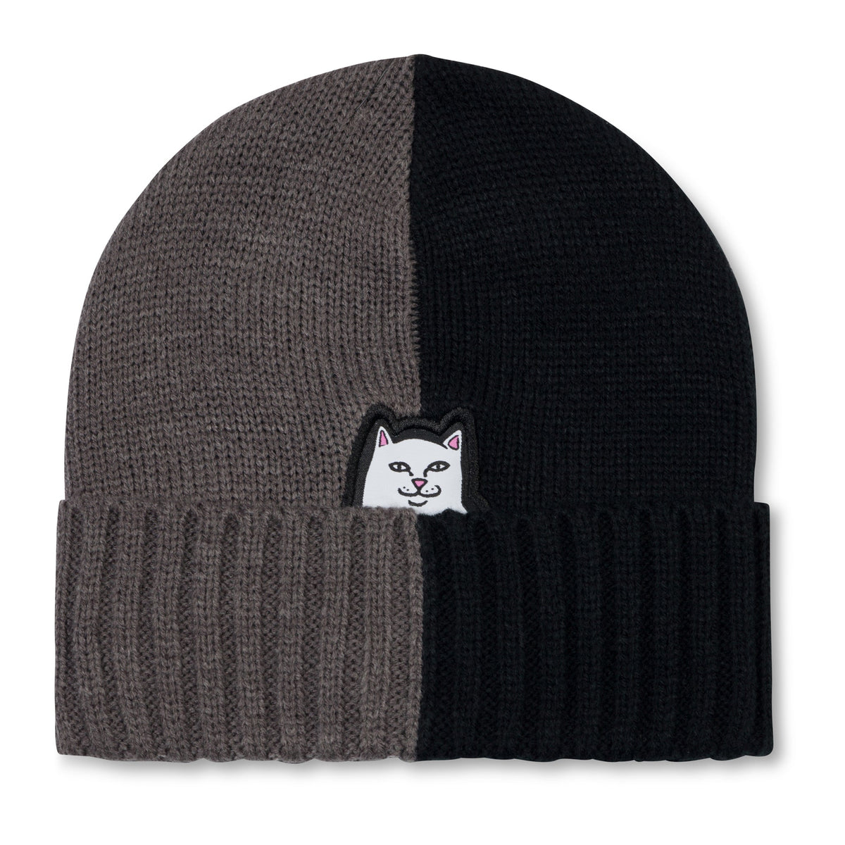RIPNDIP Lord Nermal Split Beanie (Charcoal / Black)