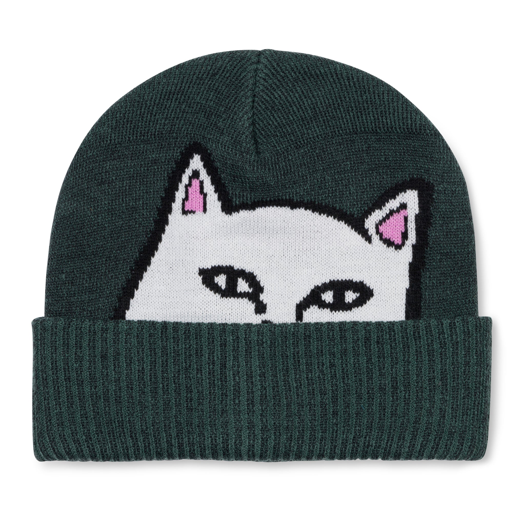 RIPNDIP Peeking Nermal Beanie (Marled Hunter Green)