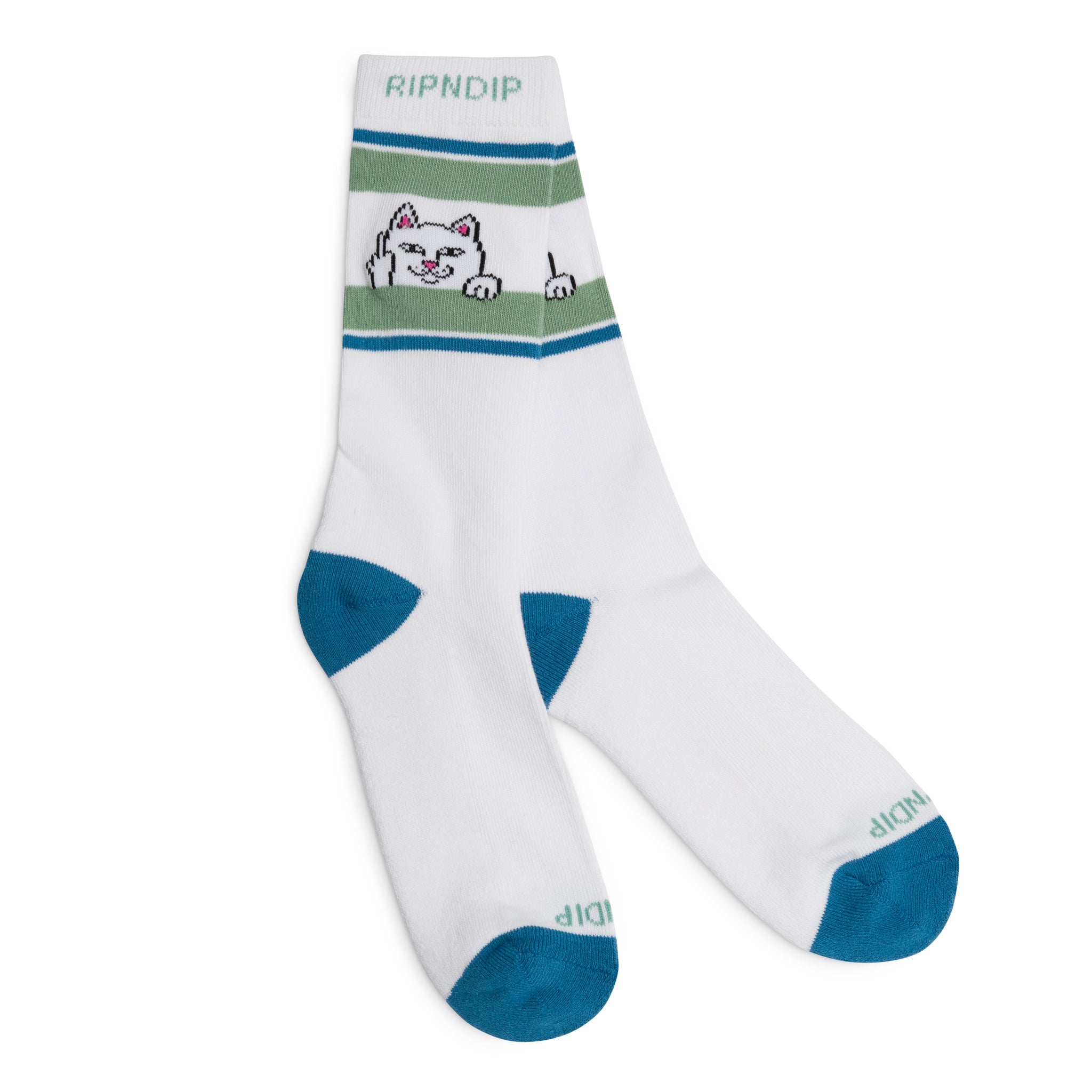 RIPNDIP Peeking Nermal Socks (Pine / Slate)