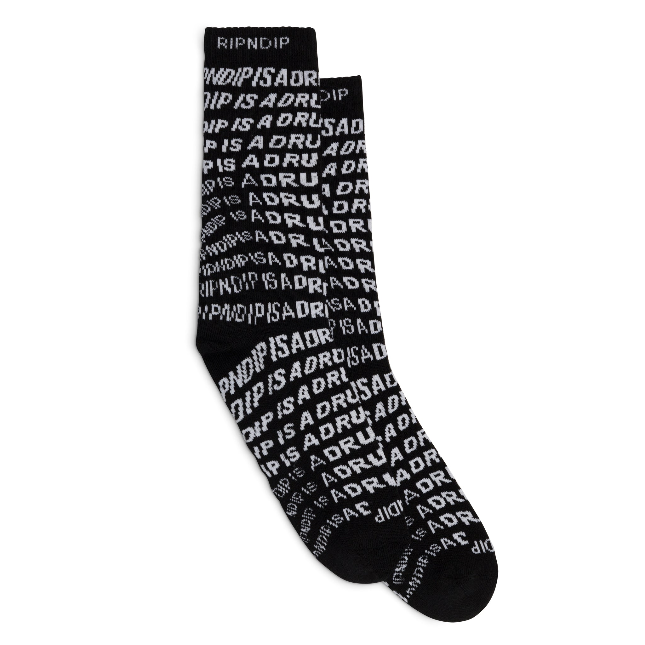 RIPNDIP Drug From God Socks (Black)