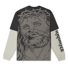 RIPNDIP Lord Savior Double Long Sleeve Tee (Dark Charcoal)