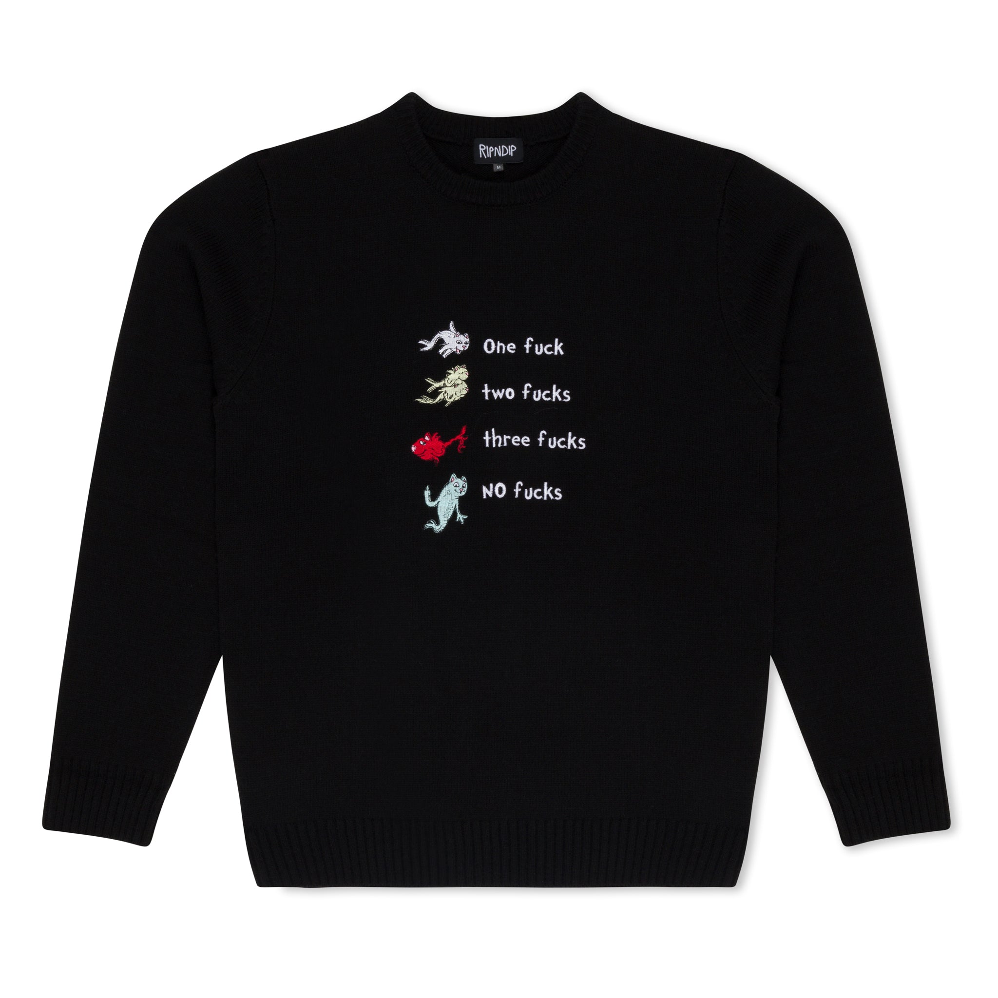 RIPNDIP Down By The Seashore Knit Sweater (Black)