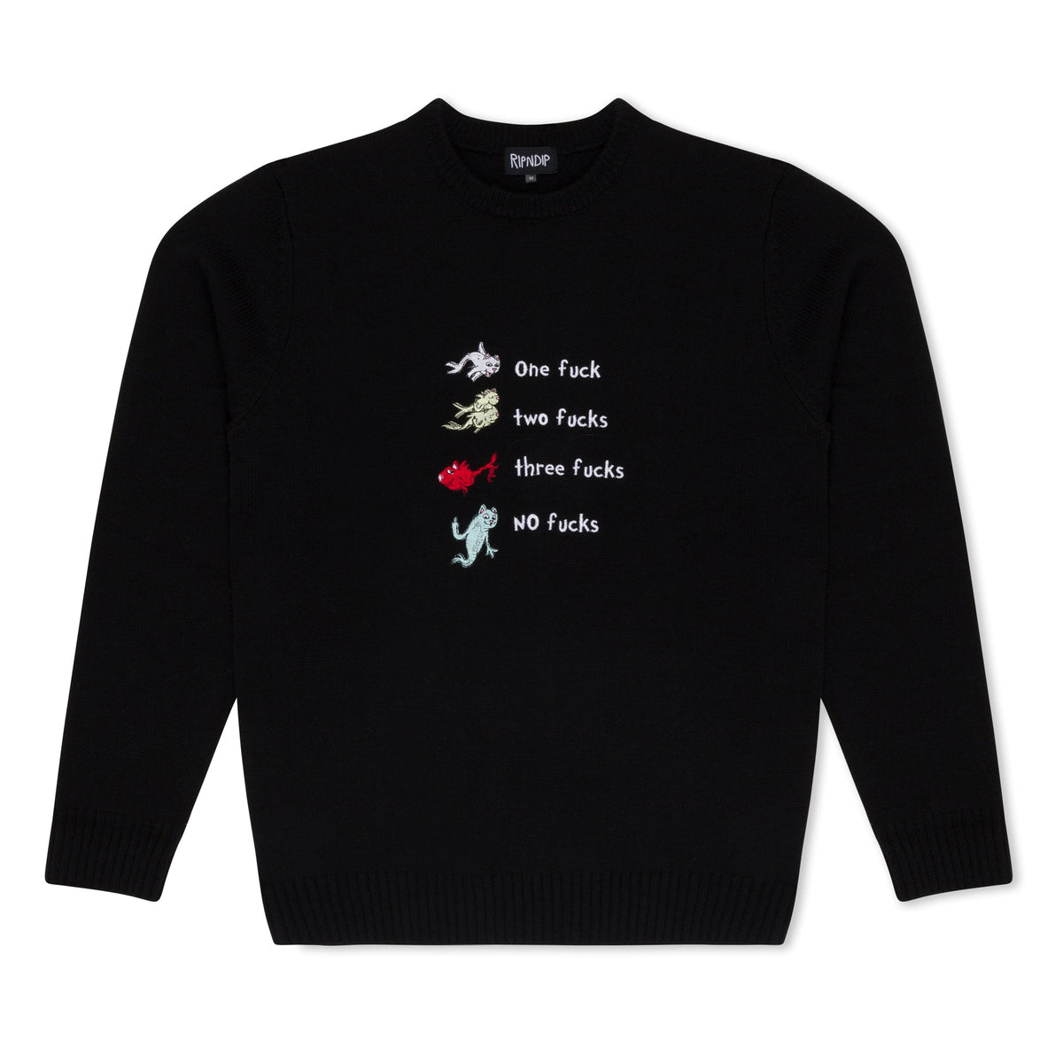 RIPNDIP Down By The Seashore Knit Sweater (Black)