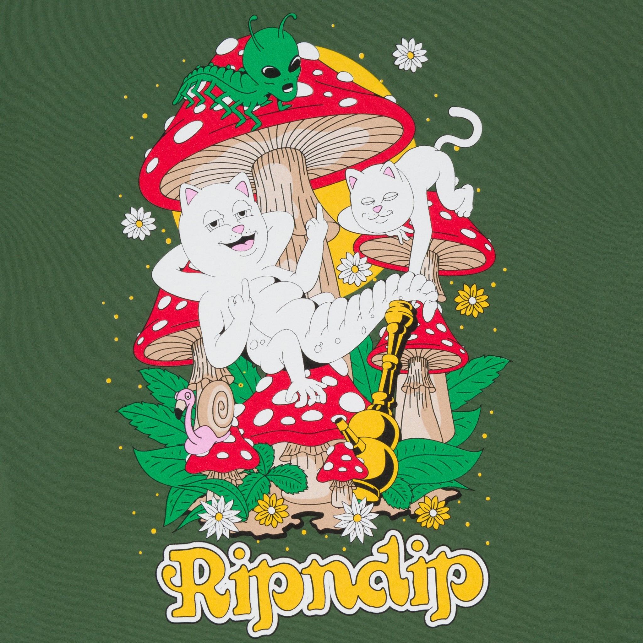 RIPNDIP Caterpillar Garden Long Sleeve (Olive)