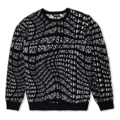 RIPNDIP Drug From God Knit Mohair Sweater (Black)