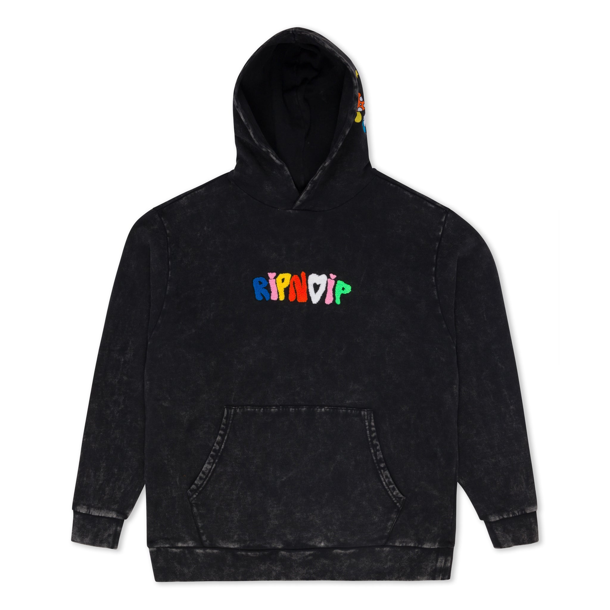 RIPNDIP Taste The Rainbow Hoodie (Black Mineral Wash)