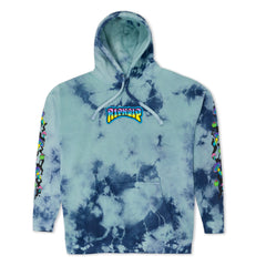 RIPNDIP Psychedelic Garden Hoodie (Navy/Aqua Lightning Wash)