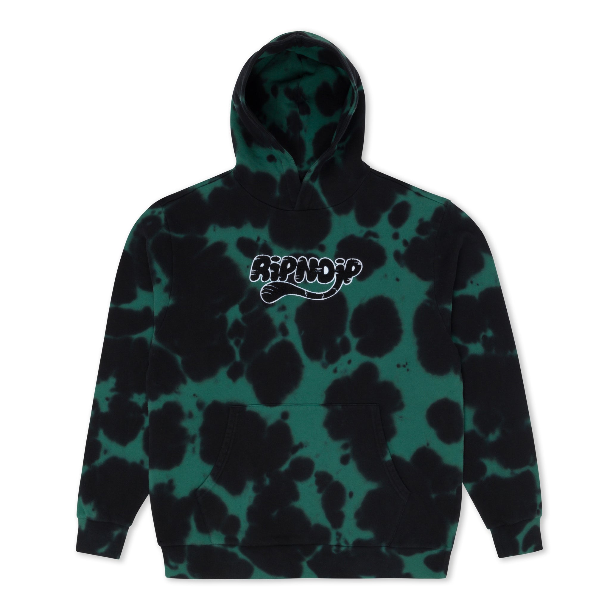 RIPNDIP Ripntail Hoodie (Green/Black Tie Dye)