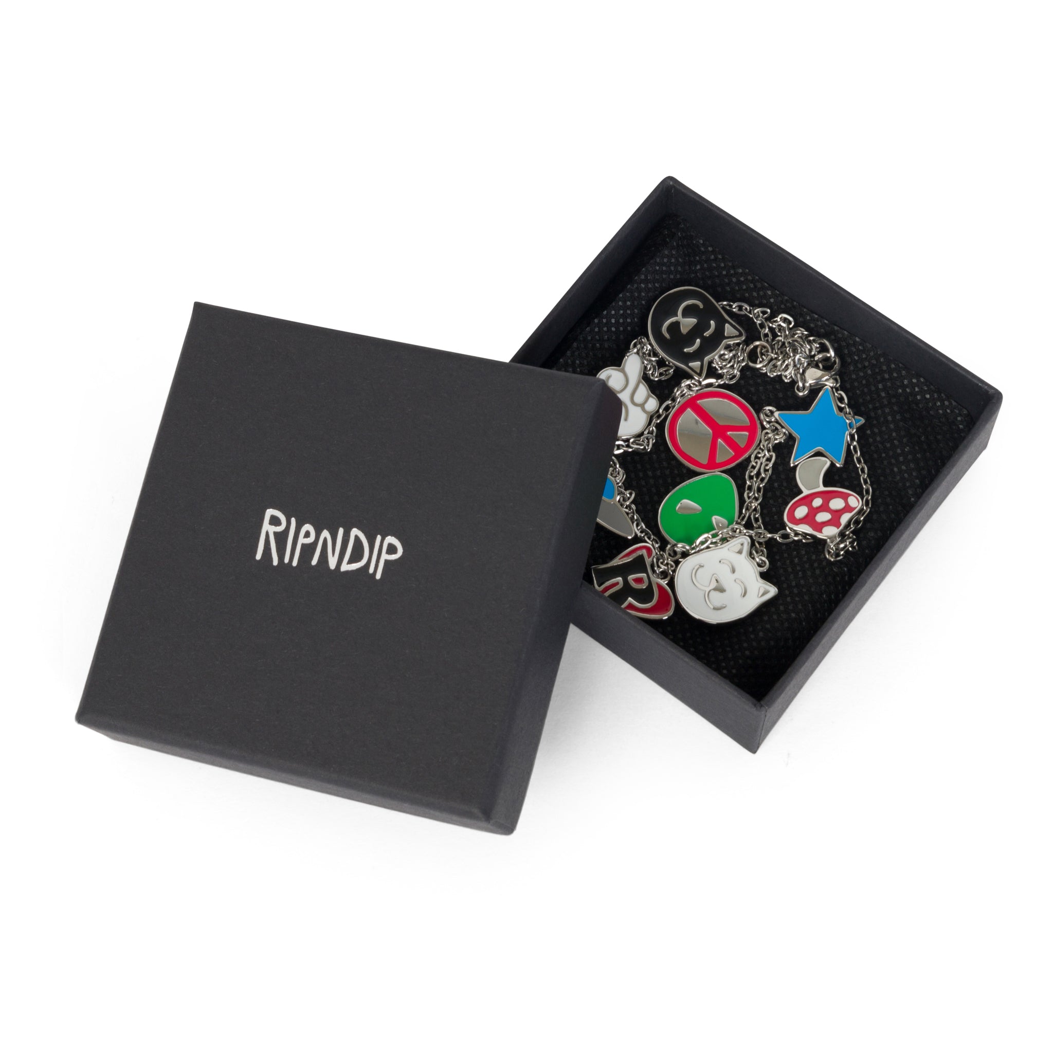 RIPNDIP Lucky Charms Necklace (Silver)