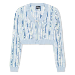 RIPNDIP Corded Knit Cropped Long Sleeve (Light Blue)