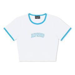 RIPNDIP Team Spirit Cropped Ringer Tee (White)