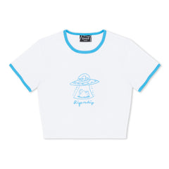 RIPNDIP Blonded Cropped Ringer Tee (White)