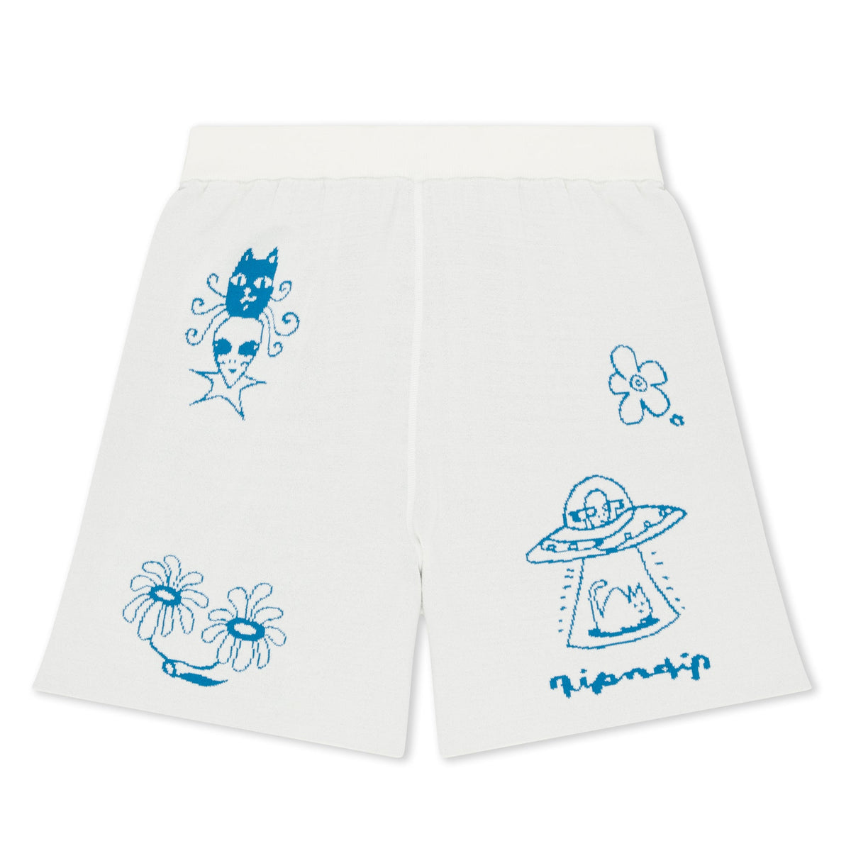 RIPNDIP Blonded Knit Reversible Womens Shorts (Off White)