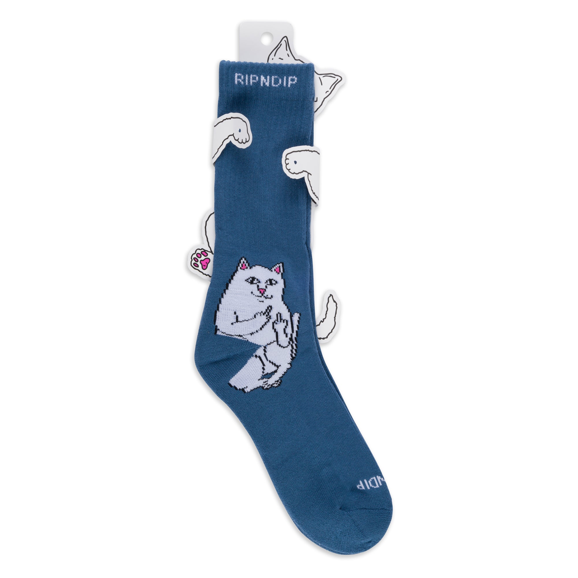 RIPNDIP Lord Nermal Socks (Slate Heather)