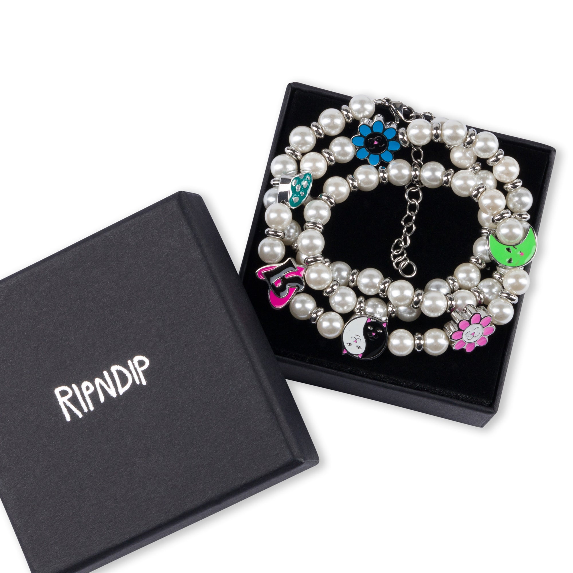 RIPNDIP Lucky Charms Pearl Necklace (Multi)