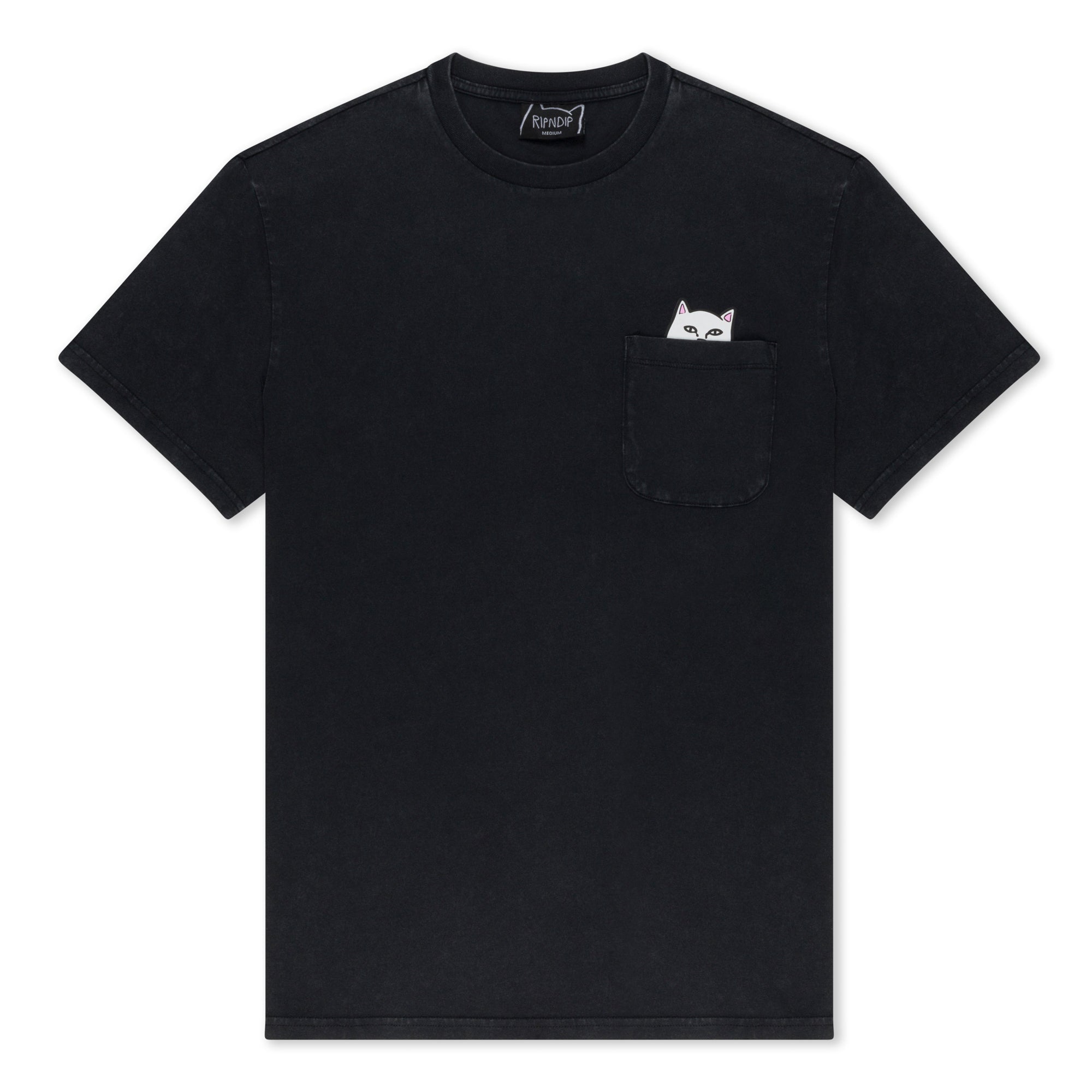RIPNDIP Lord Nermal Pocket tee (Black Mineral Wash)