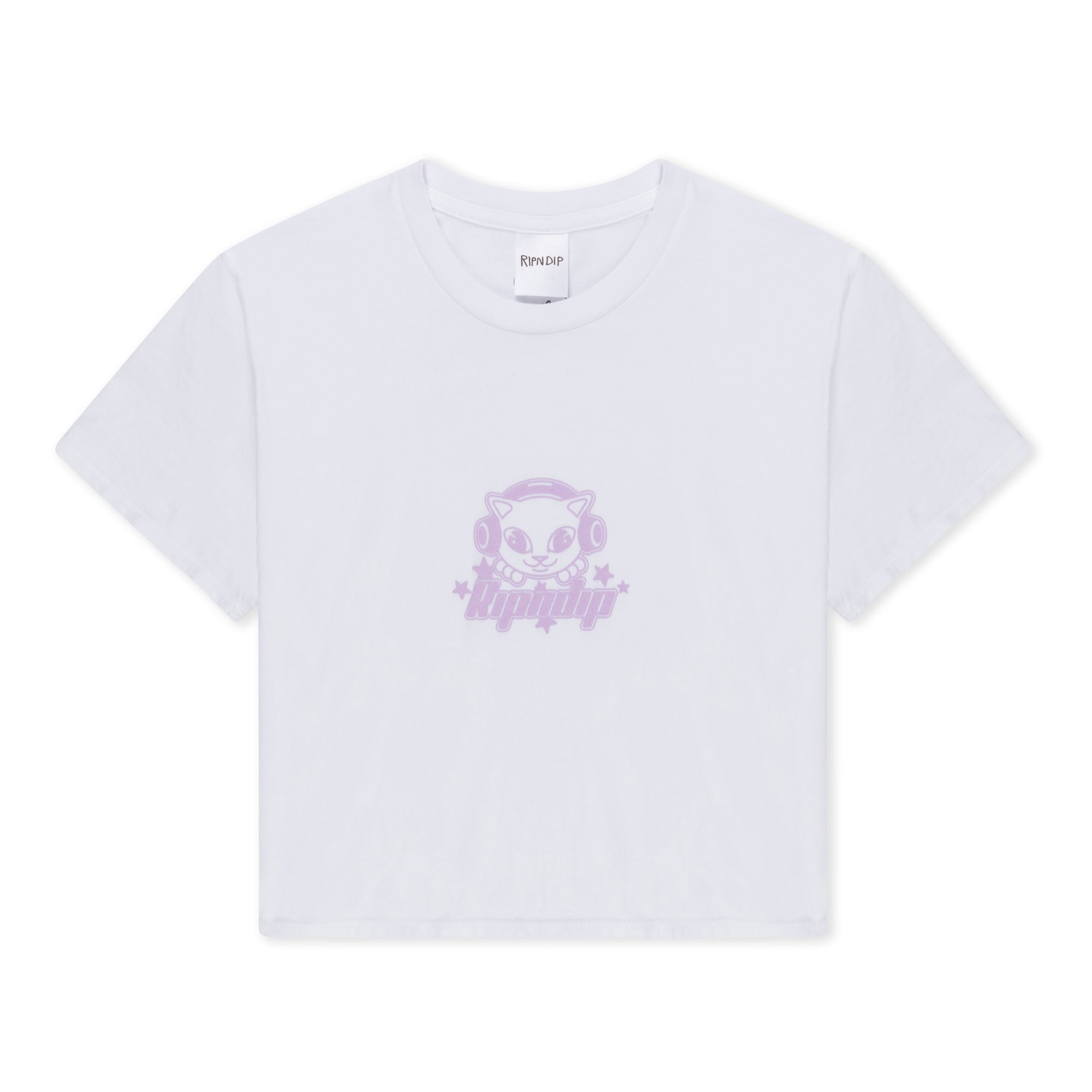RIPNDIP Kawaii Nerm Cropped Baby Tee (White)