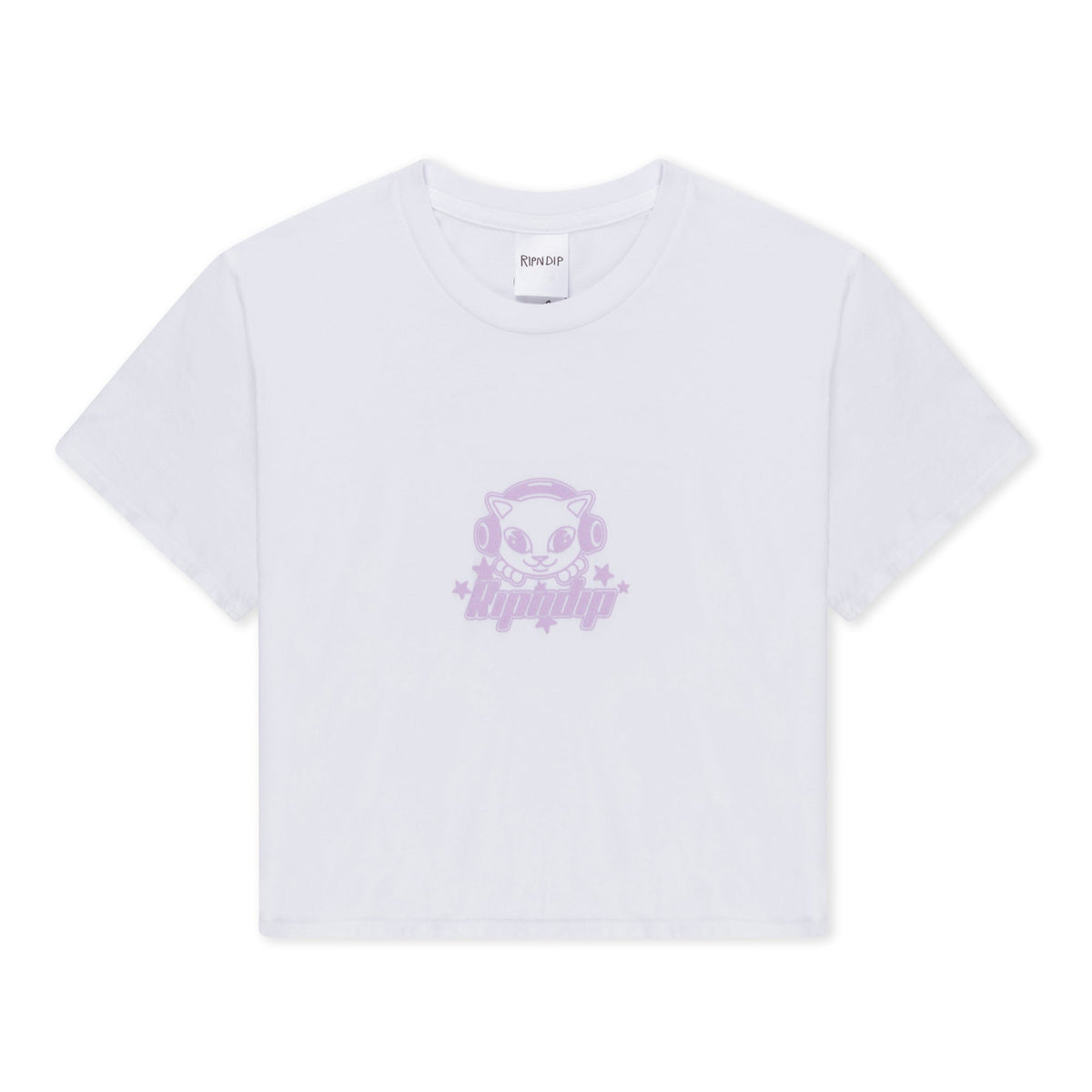 RIPNDIP Kawaii Nerm Cropped Baby Tee (White)