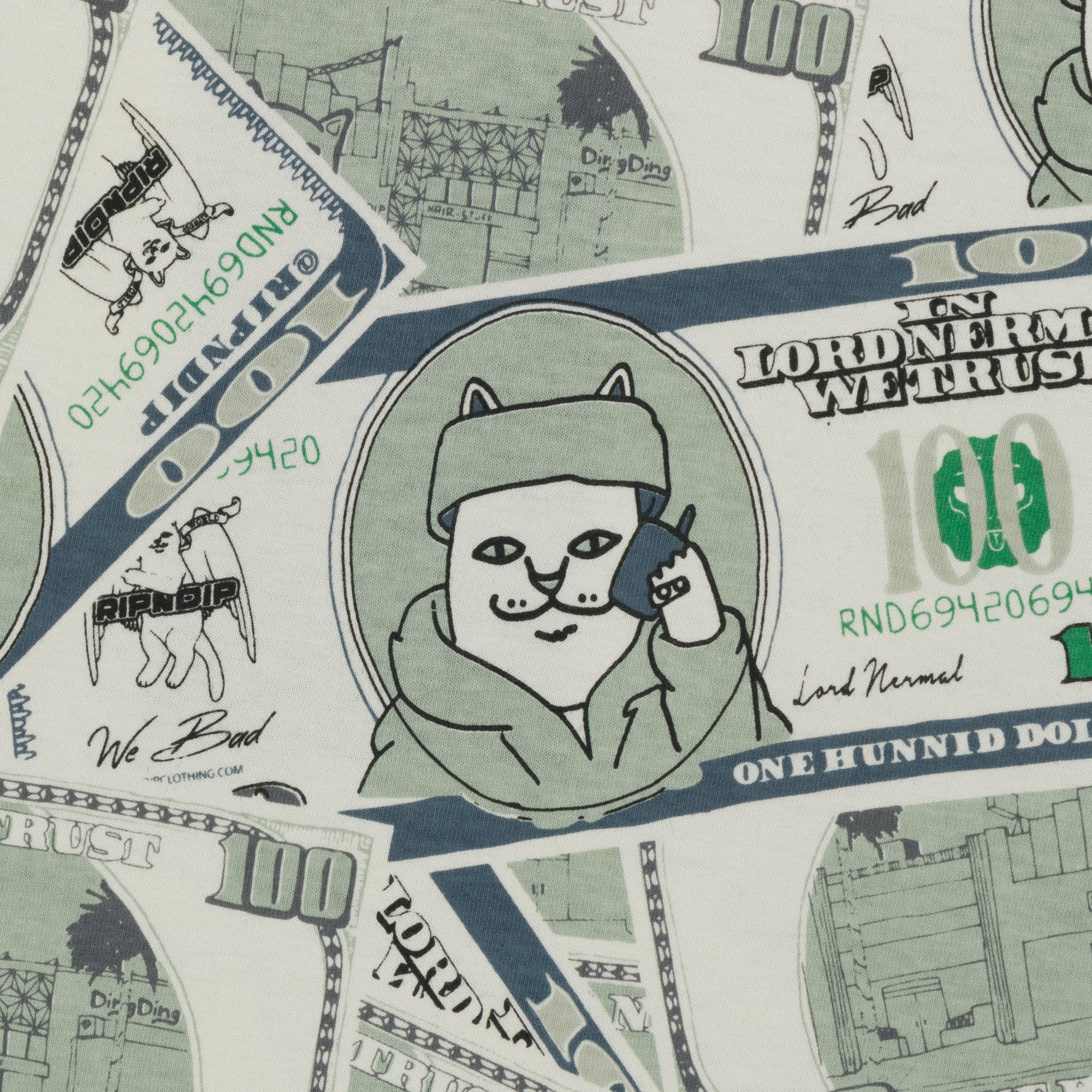 RIPNDIP Moneybag Tee (Olive)