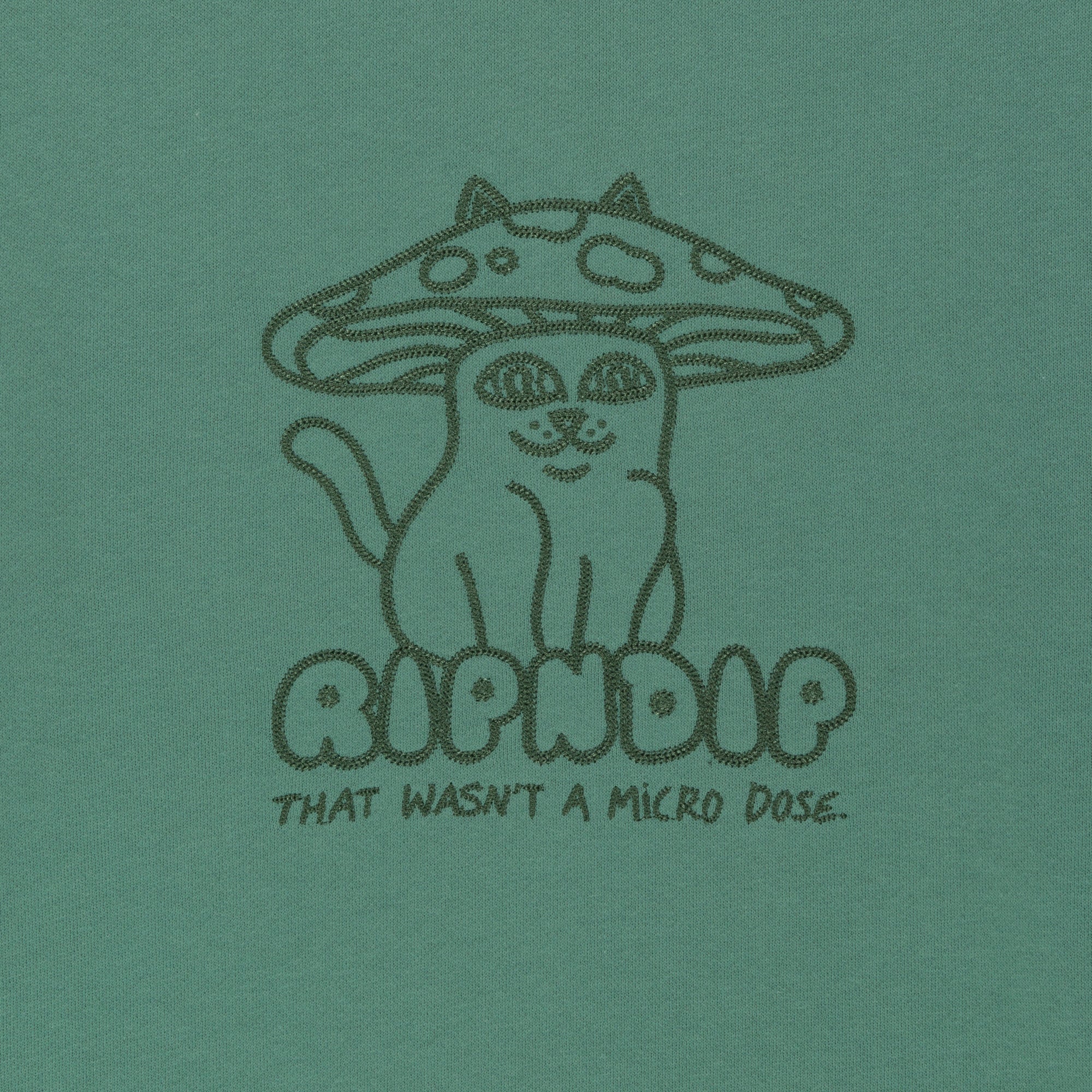 184750 Shroom Cat Crewneck Sweater (Pine)