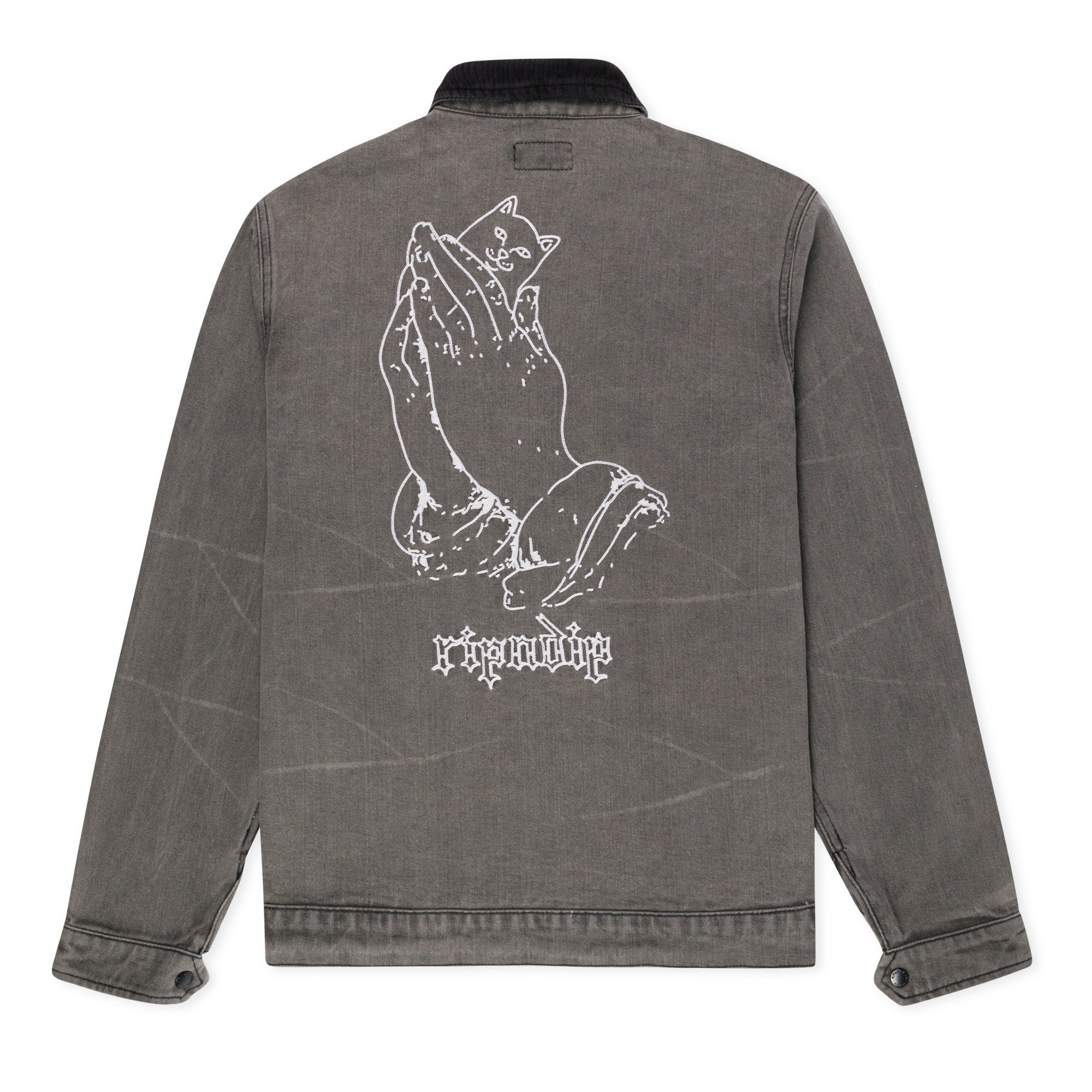RIPNDIP Los Feliz Denim Work Jacket (Charcoal Stone Wash)