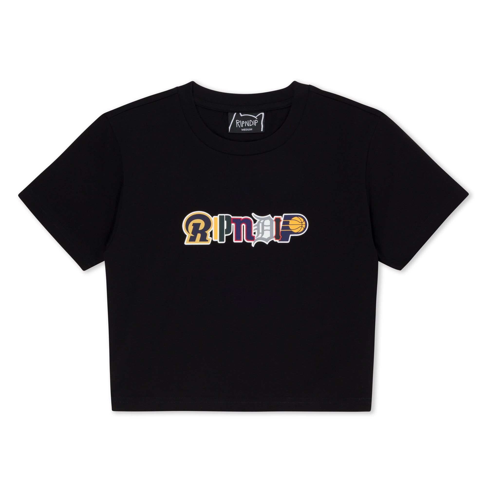 RIPNDIP Fan Fave Cropped Baby Tee (Black)