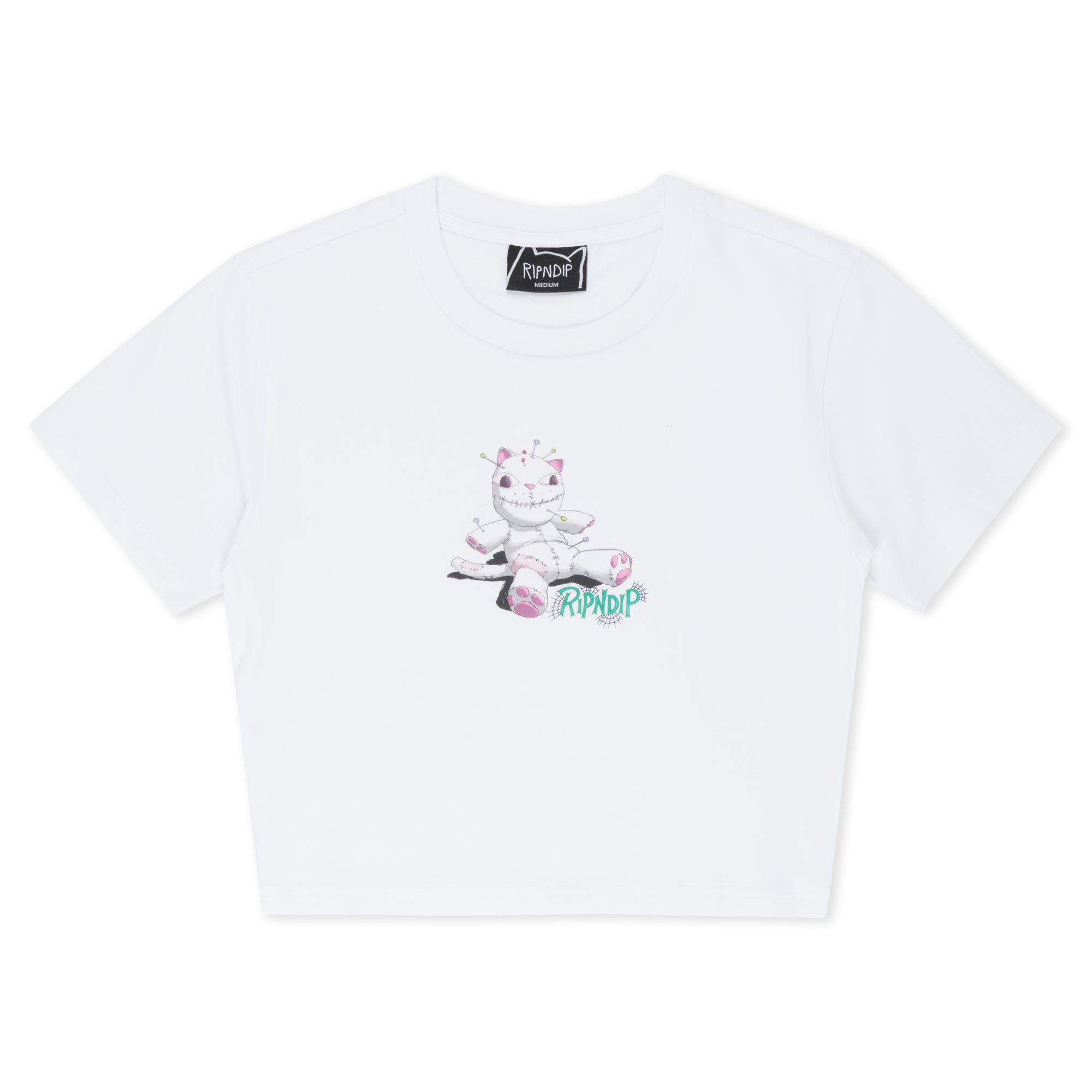 RIPNDIP Travis Cropped Baby Tee (White)