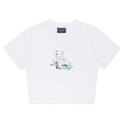 RIPNDIP Travis Cropped Baby Tee (White)