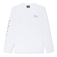 RIPNDIP Lord Nermal L/S Pocket Tee (White)