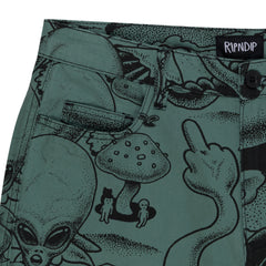 RIPNDIP Dark Twisted Fantasy Twill Shorts (Olive/Black)