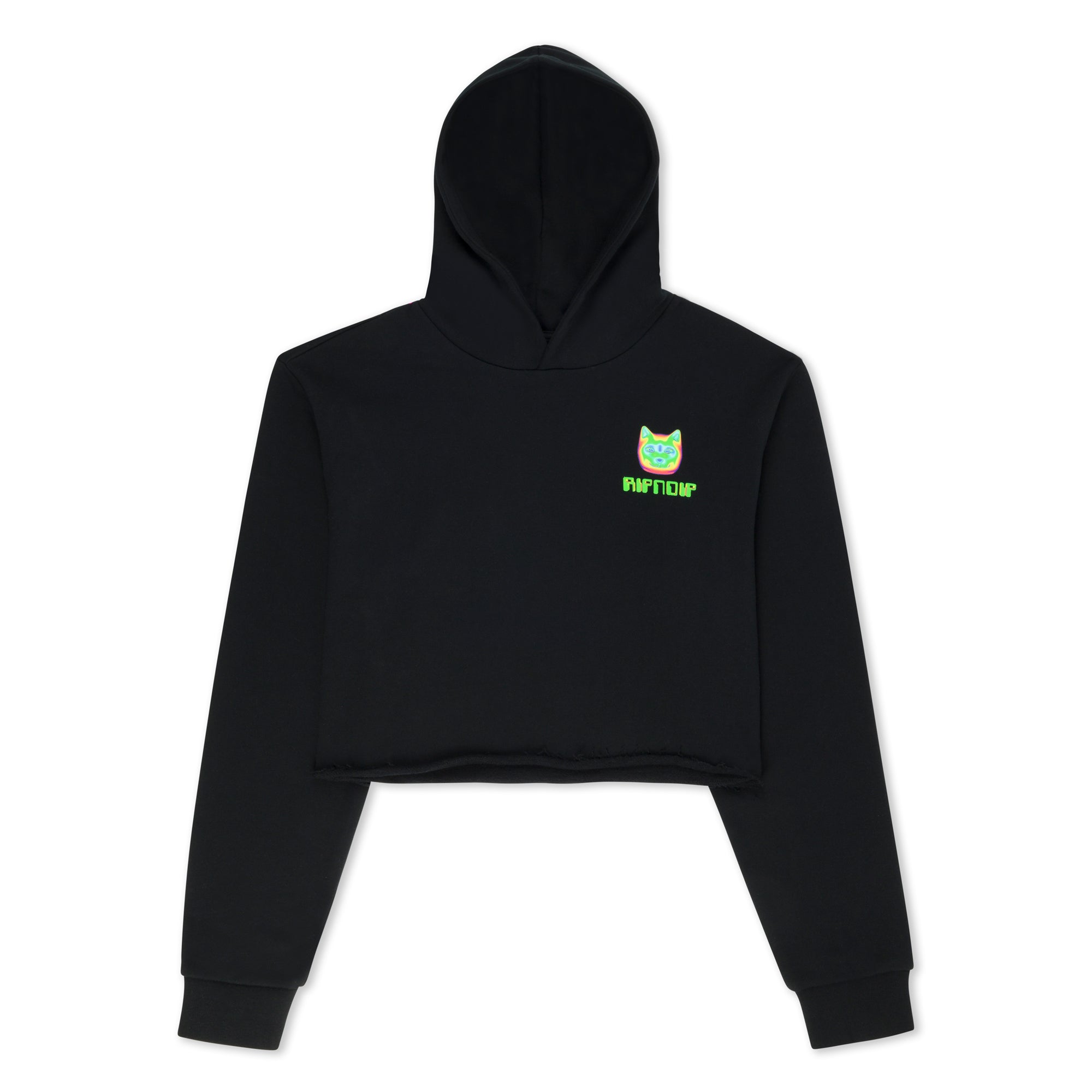 RIPNDIP Thermal Nermal Cropped Hoodie (Black)