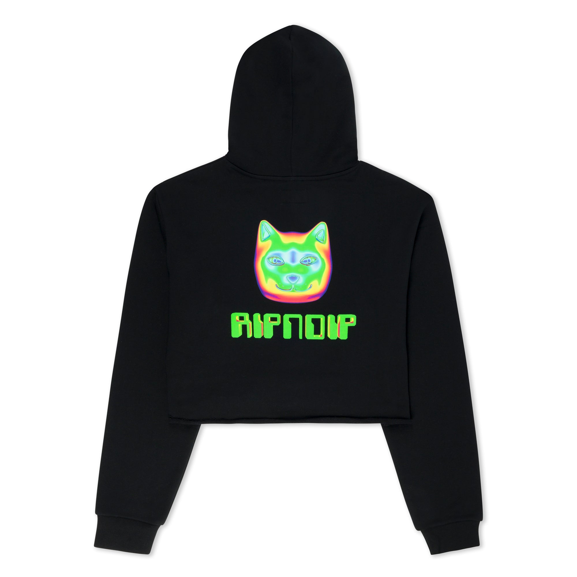 RIPNDIP Thermal Nermal Cropped Hoodie (Black)