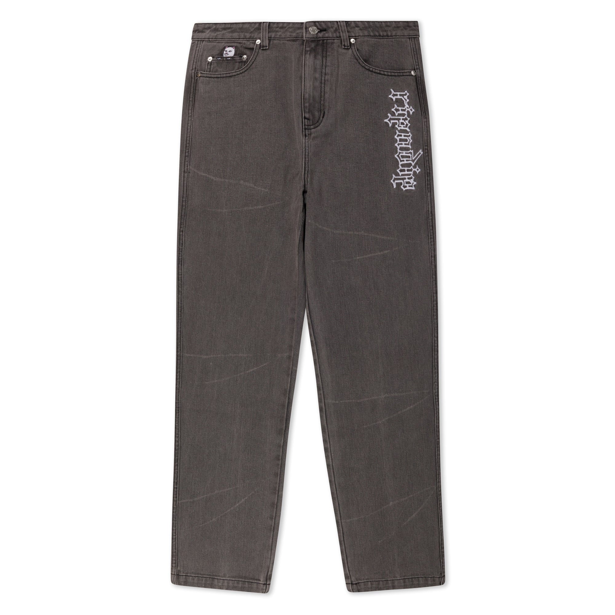 RIPNDIP Los Feliz Denim Pants (Charcoal Stone Wash)