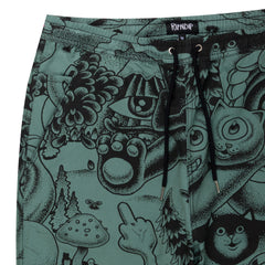 RIPNDIP Dark Twisted Fantasy Wide Leg Pants (Olive/Black)