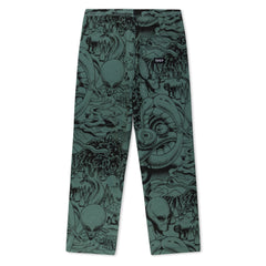 RIPNDIP Dark Twisted Fantasy Wide Leg Pants (Olive/Black)